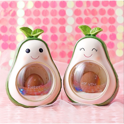 Đèn ngủ LED quả bơ dáng tròn DRS3 avocado nhựa resin hoạt hình trang trí cute dễ thương