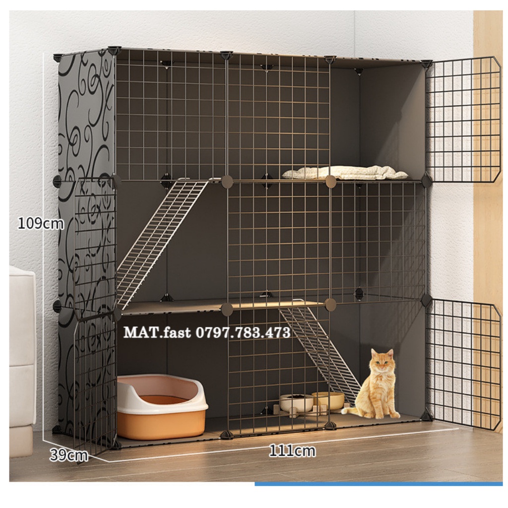 [ FREESHIP] CHUỒNG CHÓ MÈO LƯỚI THÉP LẮP GHÉP