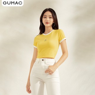 Áo thun nữ croptop thêu ATA1130 GUMAC