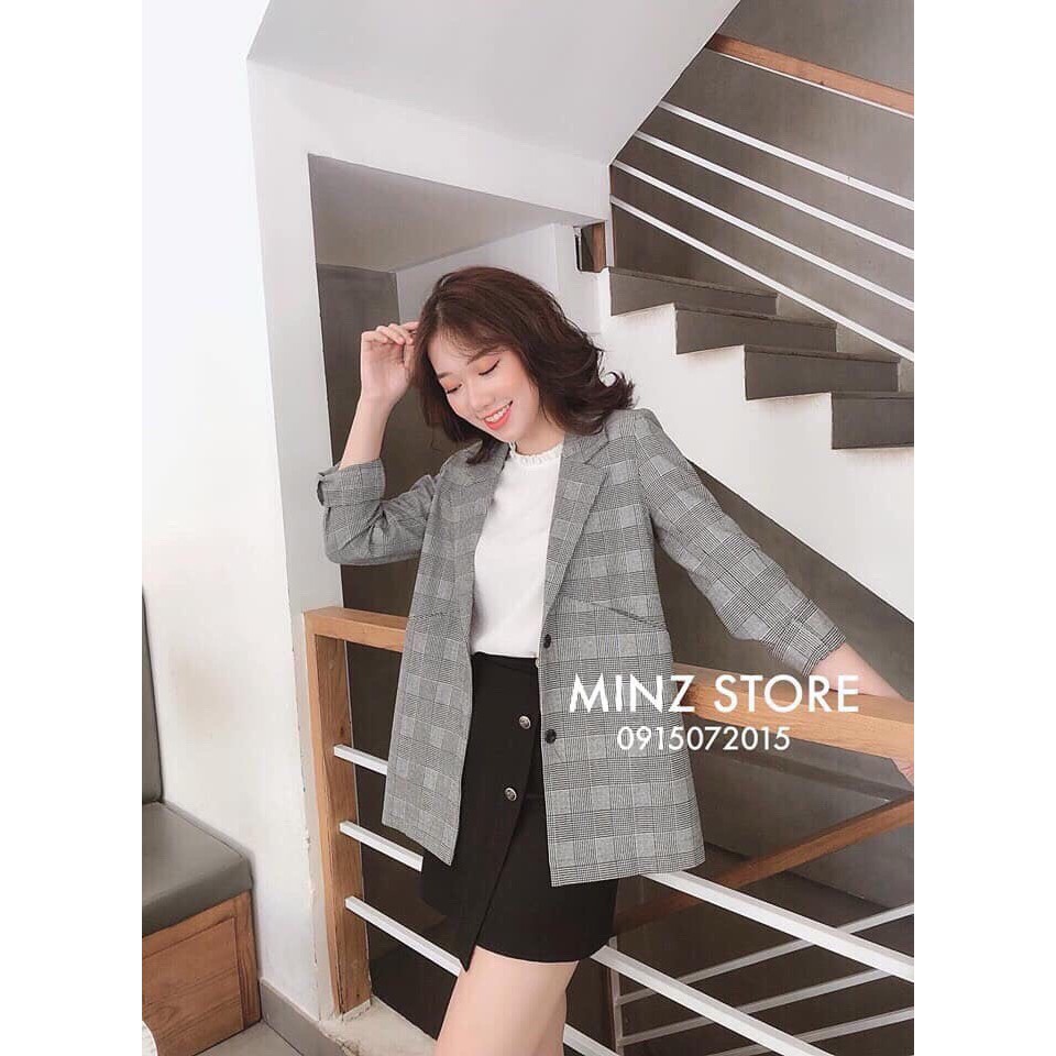 Áo Vest Sọc Hàn Quốc Ulzzang Thời Trang Áo Vest Dài Tay Form Rộng Siêu Xinh Chất Đẹp