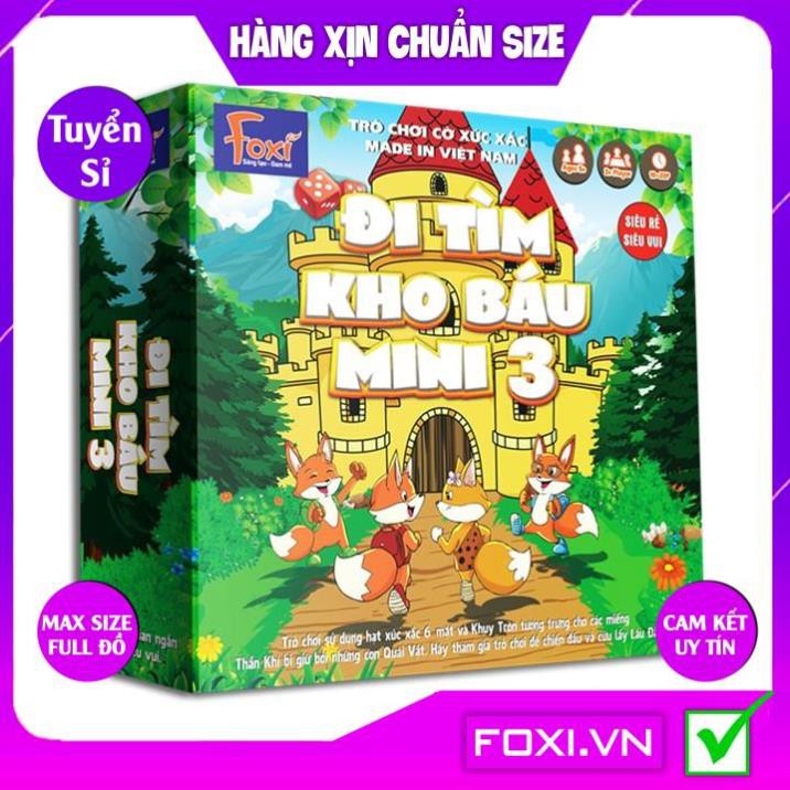 Board game-Đi tìm kho báu mini 3 Foxi-nâng cao khả năng xử lí tình huống-tranh luận-logic-Gắn kết tình cảm gia đình