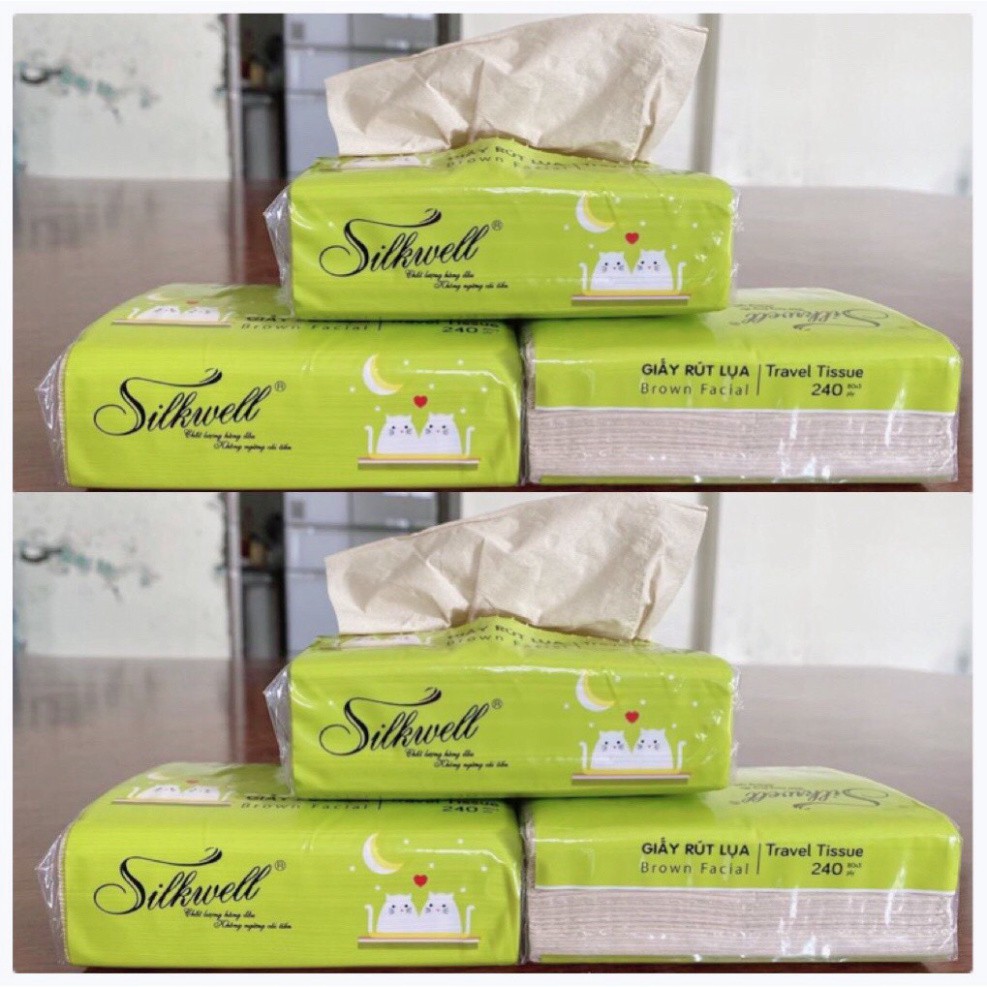Combo 2 gói khăn giấy Silkwell 480 tờ Tiện Lợi