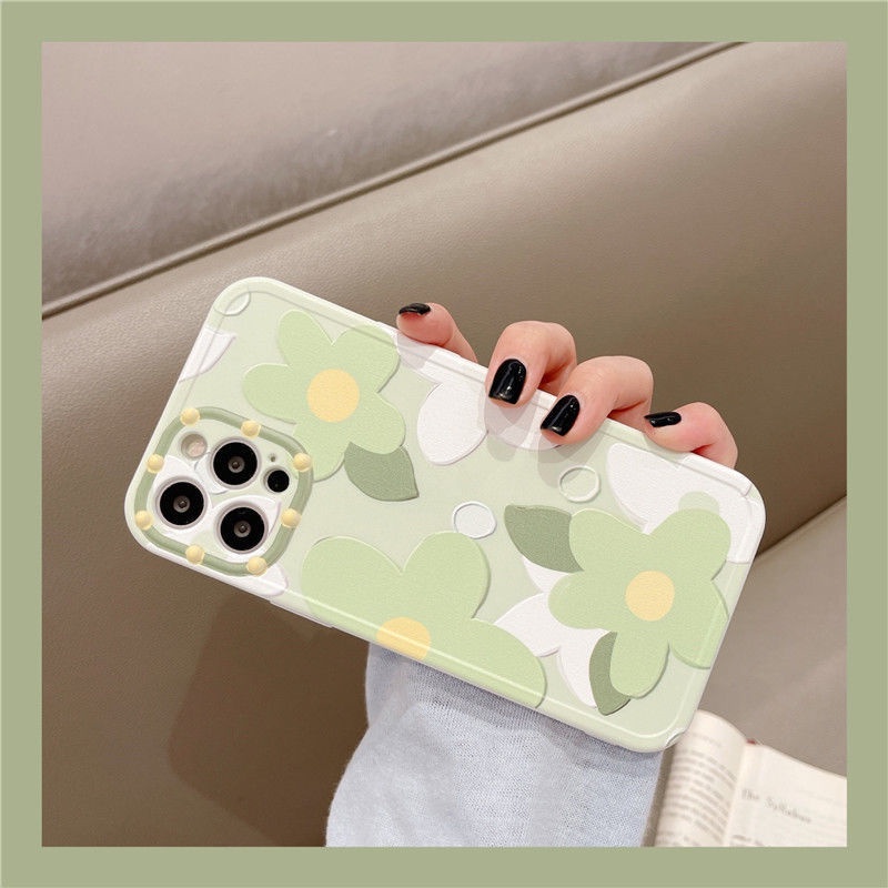 Green Flowers Pattern Phone Case For IPhone 11 12 Pro Max Xr XsMax 7 8 Plus SE 2020  Fa33e