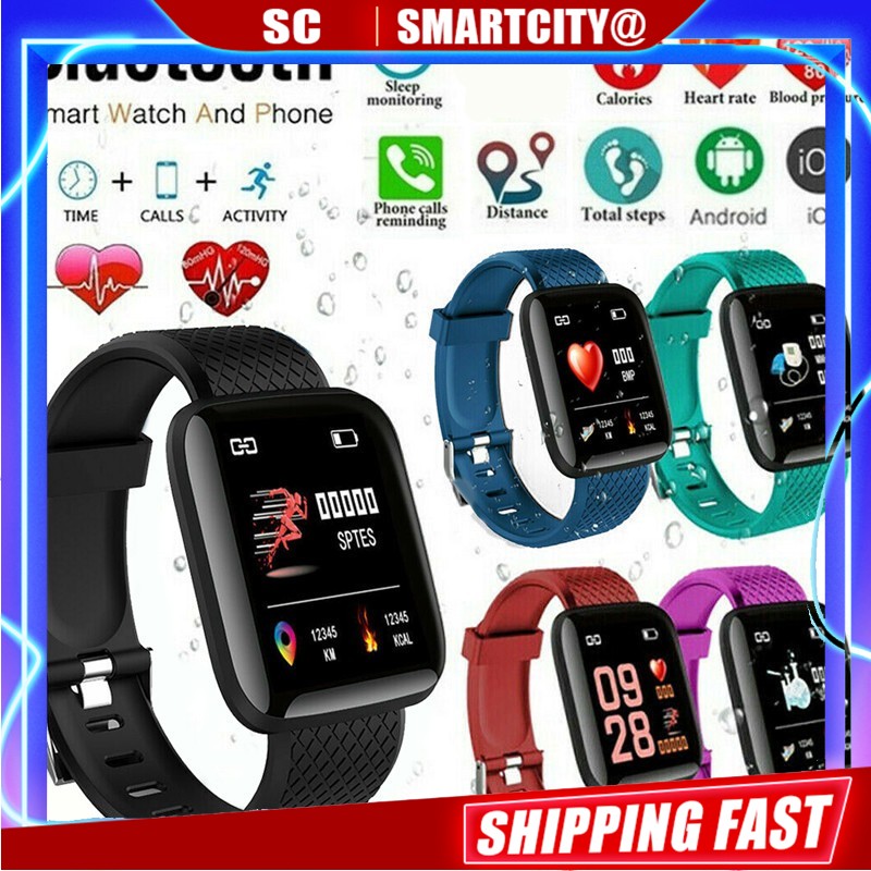 Bộ Đồng Hồ Thông Minh Bluetooth 116plus 1.3inch Tft Chống Nước Ip67 Giám Sát Nhịp Tim Cho Android Ios Pk Fitbit Charge 2 Fitbit Versa