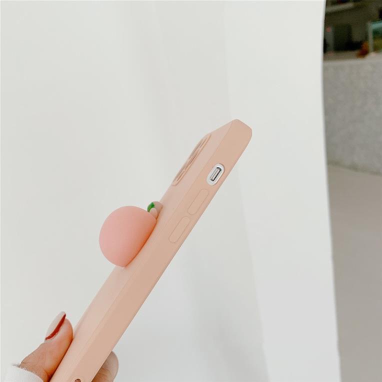 Ốp lưng iphone tpu gắn đào 7plus/8/8plus/X/xr/xs/11/12/13/Pro/Max/Plus/Promax