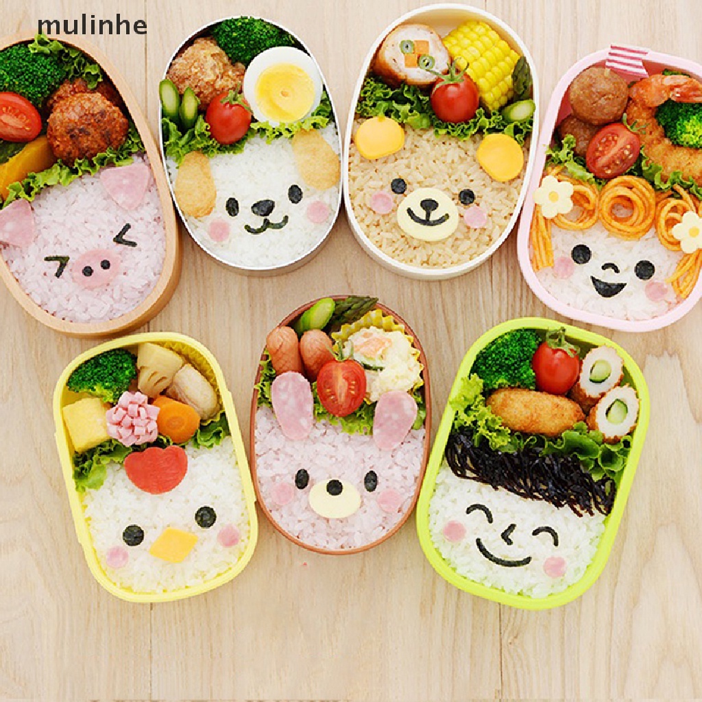 Set 2 / 3 / 4 Khuôn Làm Cơm Nắm Hình Biểu Tượng Cảm Xúc Ngộ Nghĩnh