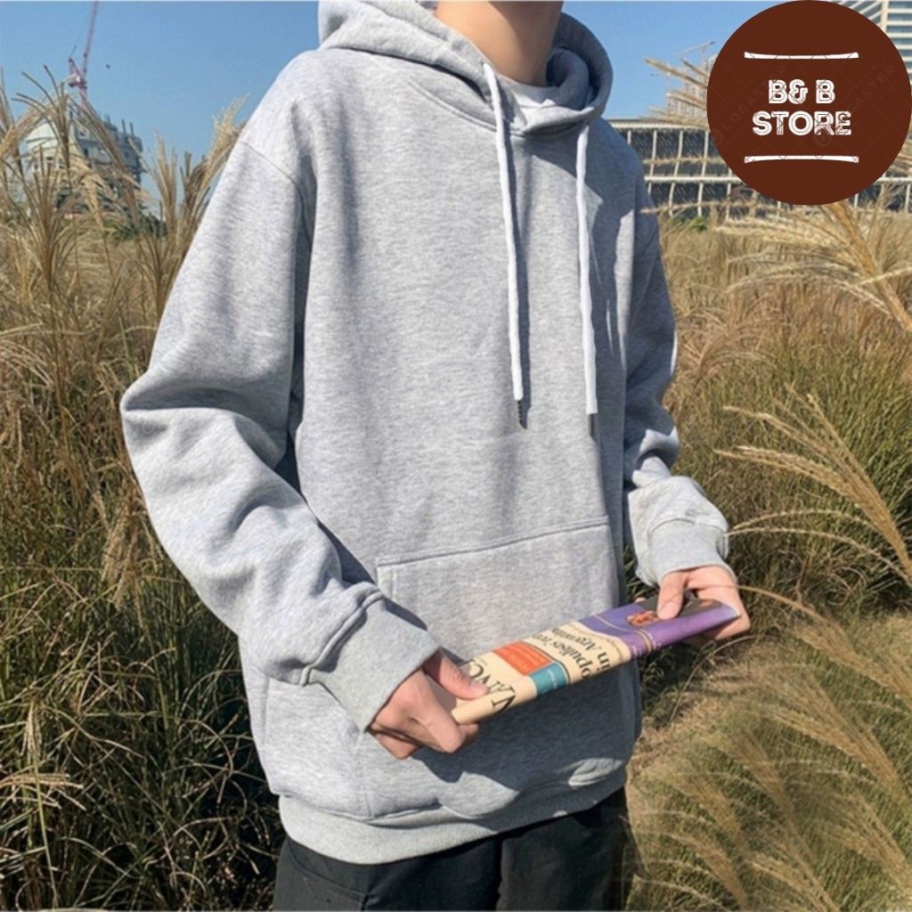 [ THỜI_TRANG_HÈ ] Áo Khoác Hoodie Nỉ Unisex Màu Xám Trơn Cực Đẹp