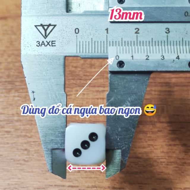 [Bán lẻ 1 viên] Xí ngầu cao cấp loại 1 (xịn) - xí ngầu xương / 11-12-13 (Ly)