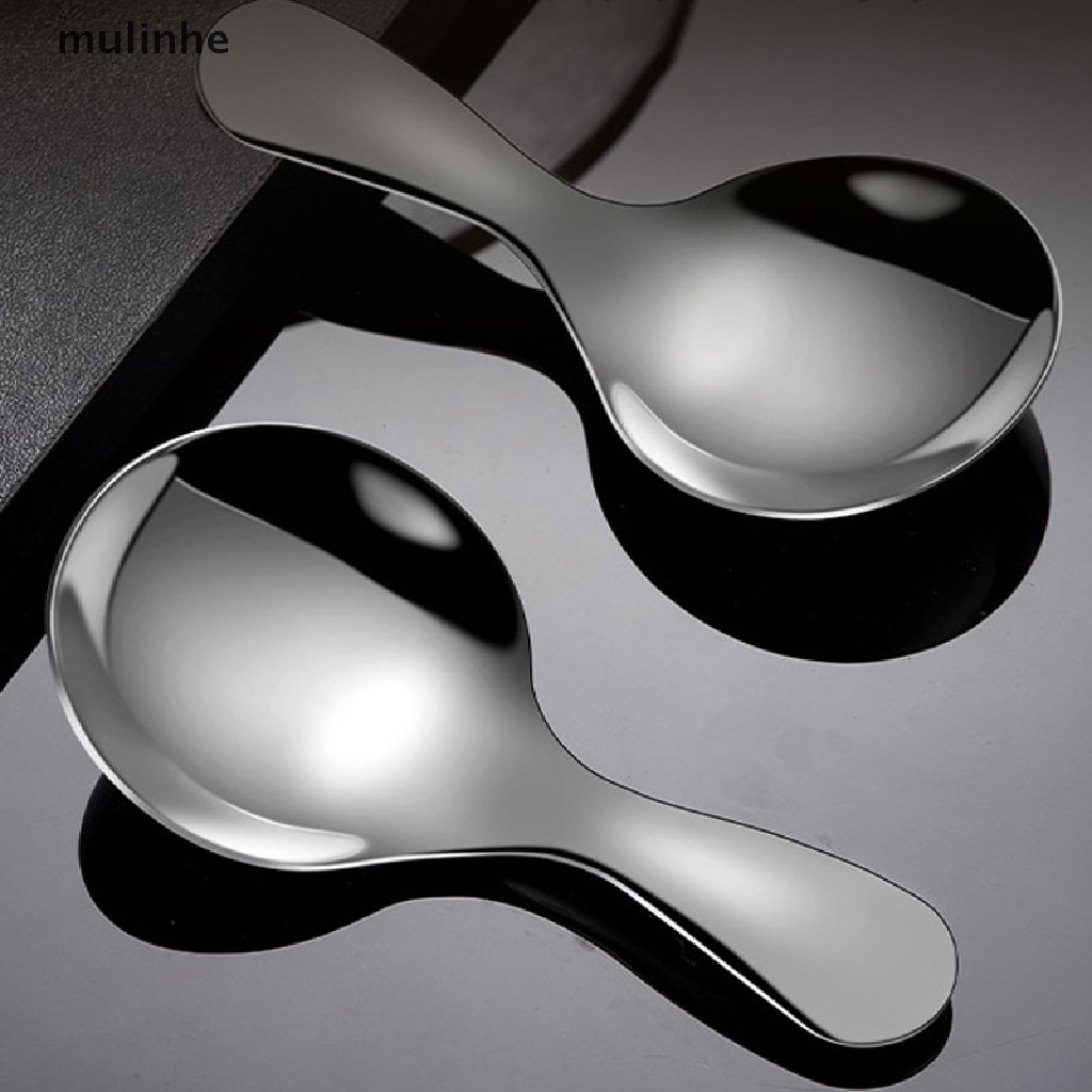 Muỗng Múc Kem / Gia Vị Mini Bằng Thép Không Gỉ Với Tay Cầm Ngắn Tiện Dụng