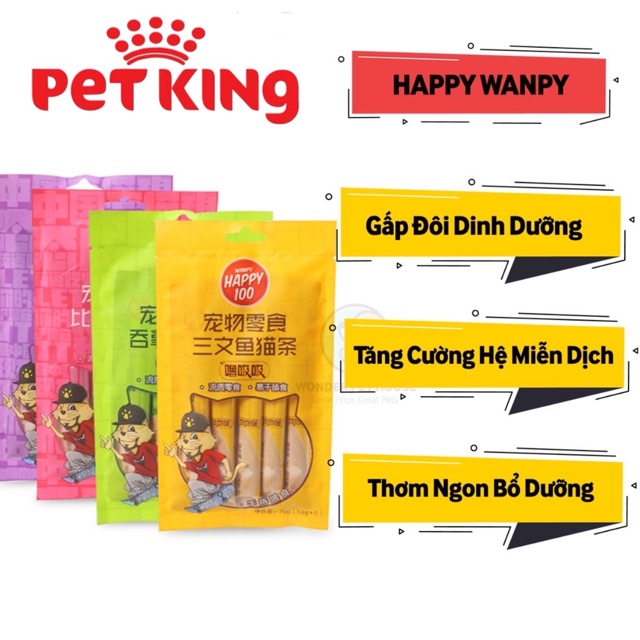 Súp Thưởng Wanpy Happy 100 gói 5 thanh x14g