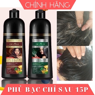 Dầu gội nhuộm tóc làm đen tóc và nâu tóc Gelissa Nhật Bản