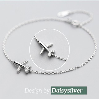 🌟SALE SỐC🌟 Trang sức bạc 925 lắc tay bạc máy bay giấy Daisy LT3 Full box bảo hành trang sức bạc 12 tháng