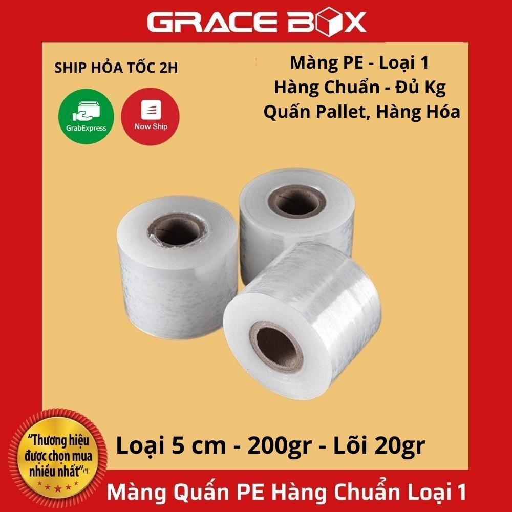 {Giá Xưởng} Màng PE Quấn Hàng Hoá - Tiêu Chuẩn Chất Lượng Loại 1 - Siêu Thị Bao Bì Grace Box