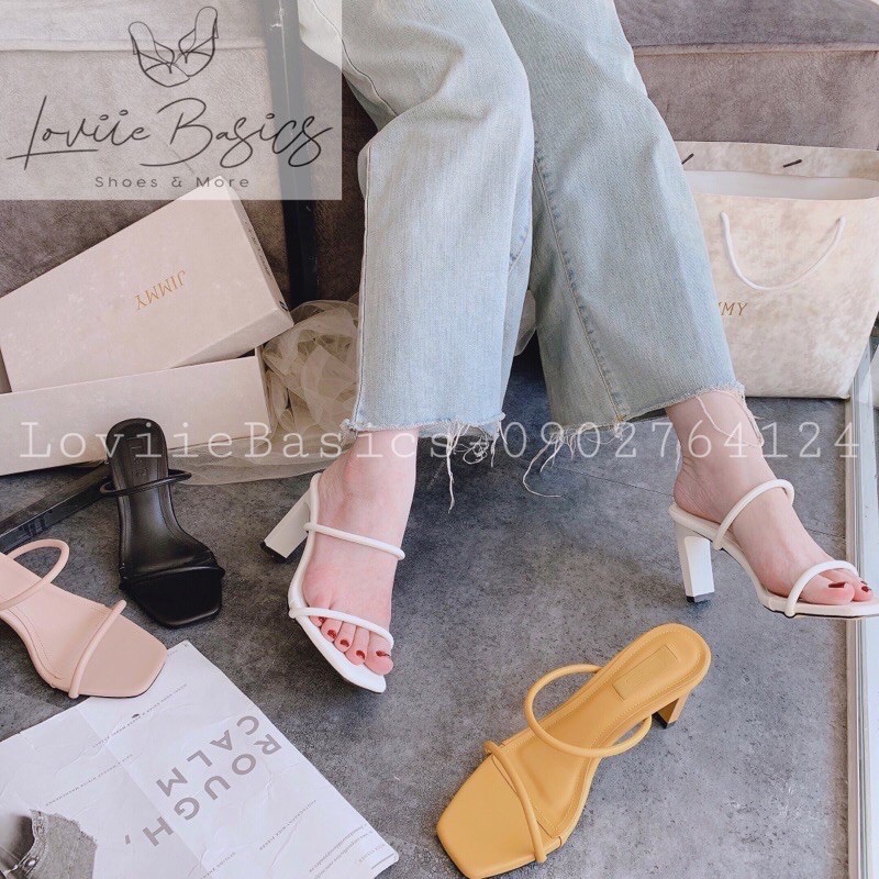 GUỐC CAO GÓT LOVIIE BASICS 9 PHÂN - GUỐC NỮ 2 DÂY CUỘN MẢNH 9CM THỜI TRANG D190907