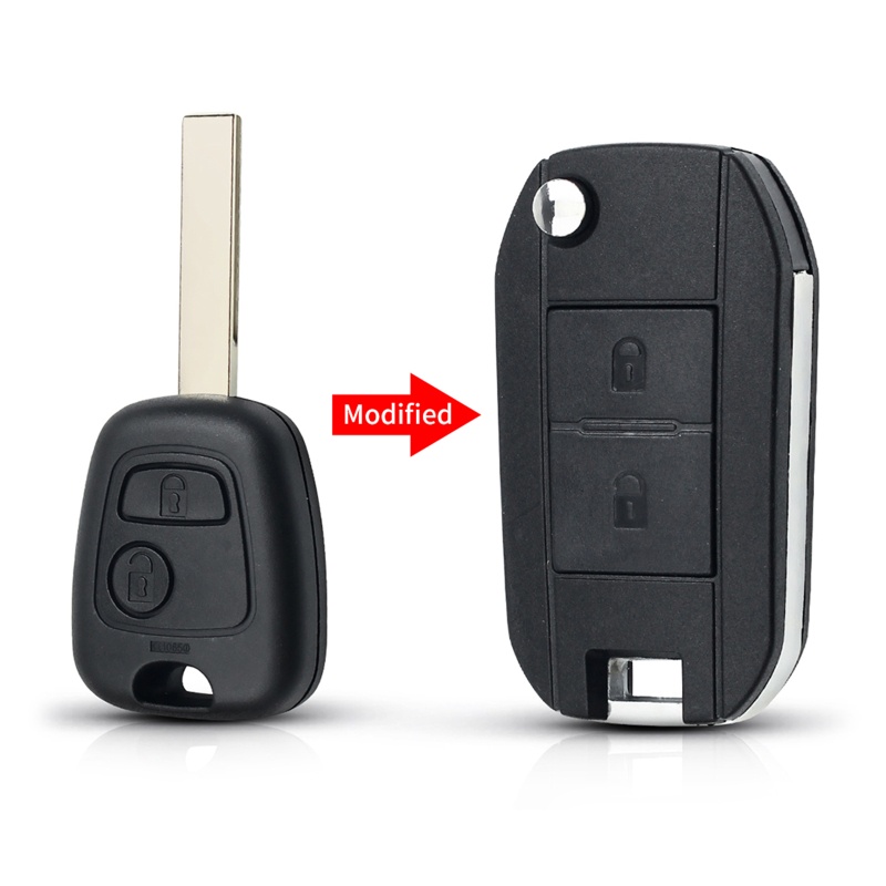 Bộ 2 Vỏ Bọc Chìa Khóa Điều Khiển Từ Xa Cho HU83 Blade for 307 107 207 407 C2 C3 Waterresi