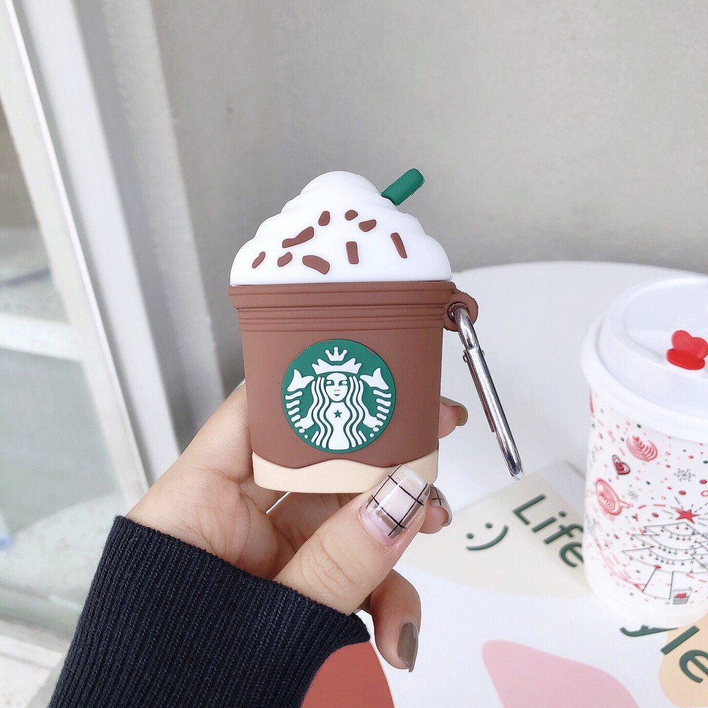 iPhone AirPods Pro AirPods 1 AirPods 2 Ice Cream Coffee Cup Silicone Earphone Case Vỏ tai nghe
