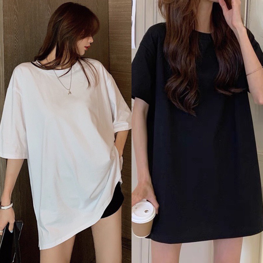 Áo Thun Trơn Tay Lỡ, Oversize , Phông Nam Nữ Unisex - Chất Cotton 100% - Phong Cách Basic