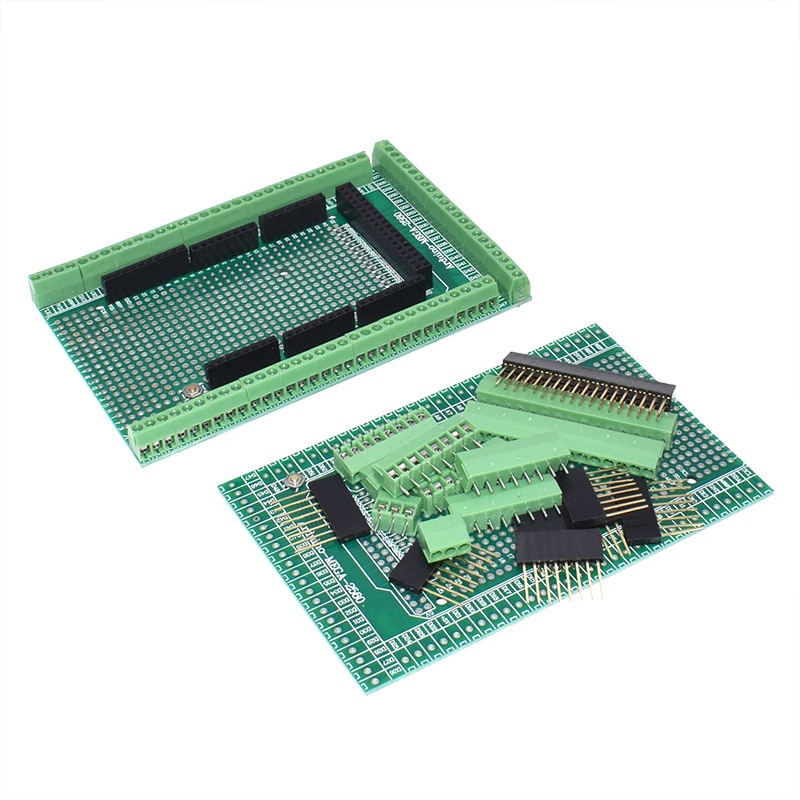 Tương thích với Mega2560 Bộ bảng bảo vệ khối đầu cuối vít nguyên mẫu PCB hai mặt cho Arduino Mega 25