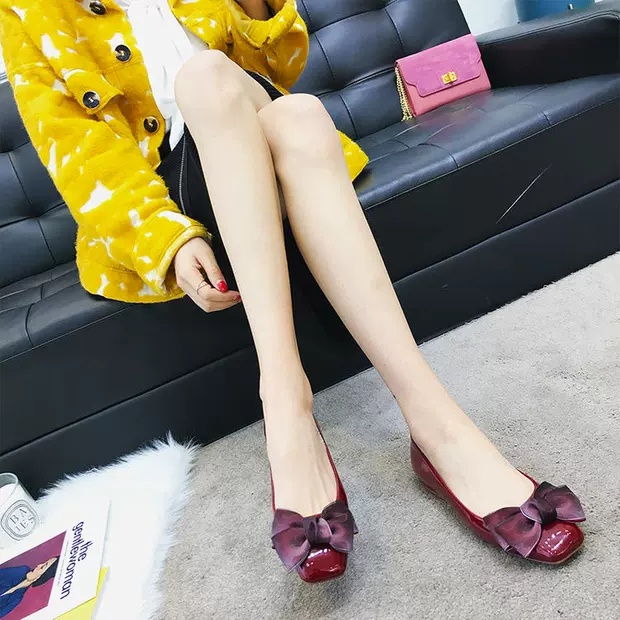 Giày Búp Bê Da Đính Nơ Xinh Xắn Thời Trang Mùa Hè Cho Nữ size 35-44