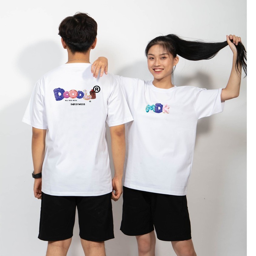 Áo thun Unisex form rộng Phông tay lỡ Nam Nữ Doodli Local Brand Mi Midori