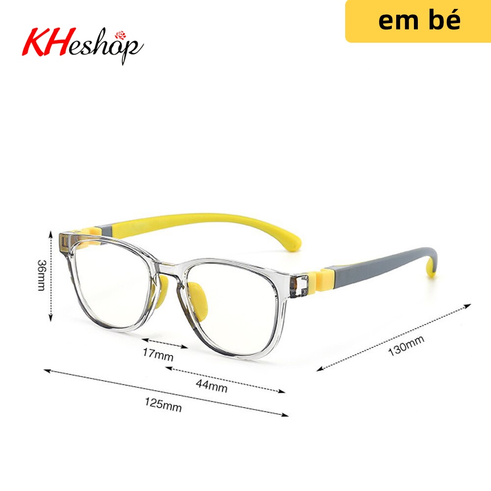 Kính Chống Bức xạ máy tính, ánh sáng xanh cho BÉ YÊu, gọng màu trong bảo vệ mắt mã Y8811