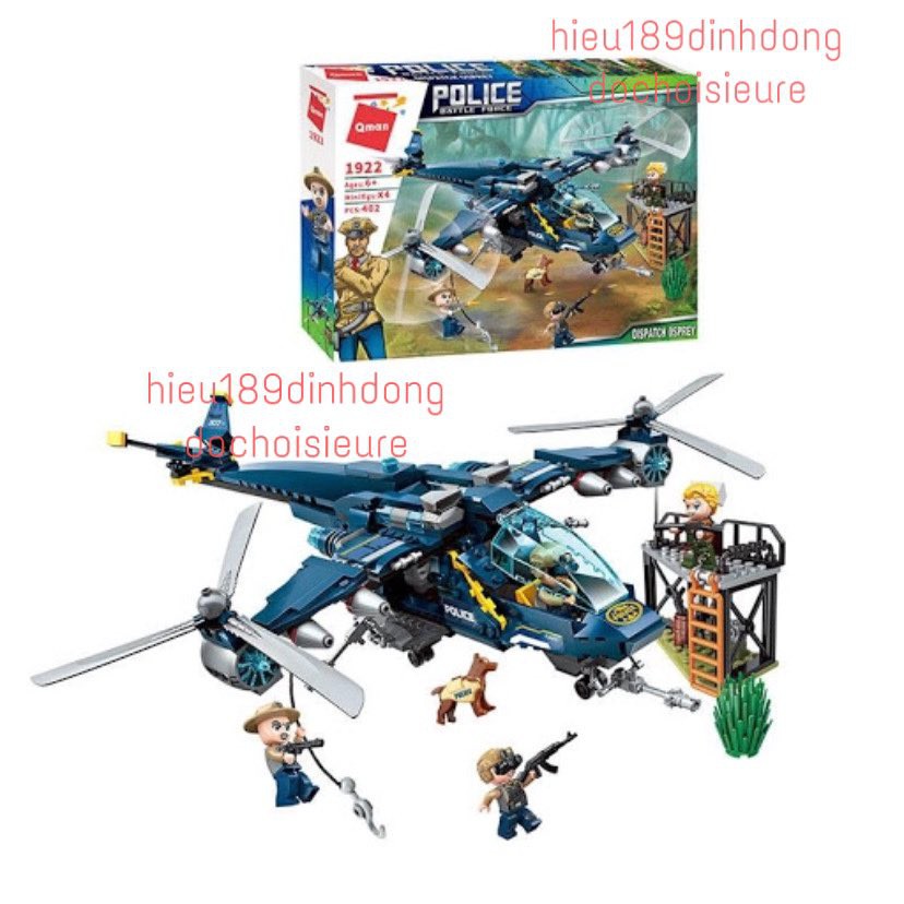 Lắp Ráp xếp hình 1922 : Trực thăng chim ưng 402 mảnh