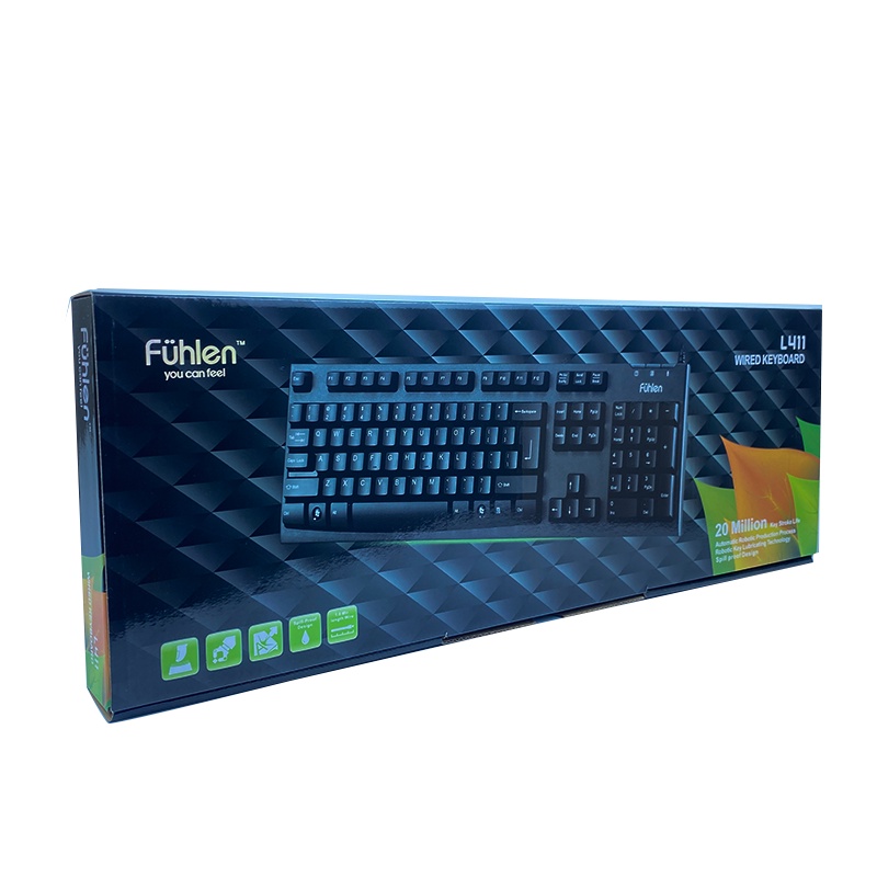 Bàn phím máy tính bàn FUHLEN có dây văn phòng cho laptop LUVIBA L411