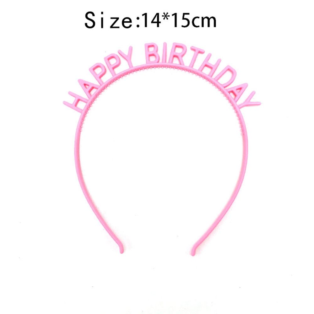 Băng đô cài tóc bằng nhựa in chữ Happy Birthday phong cách Hàn Quốc cho nữ