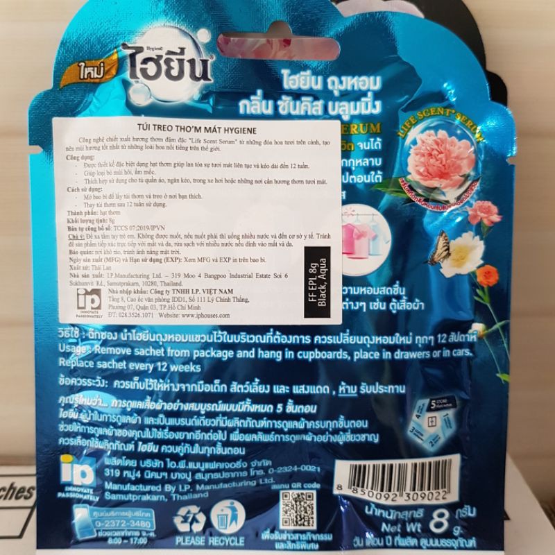 TÚI THƠM HYGIENE ĐẬM ĐẶC TÚI 8G