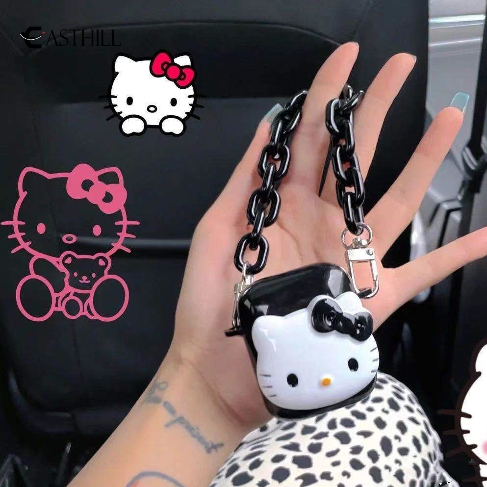 Vỏ Bảo Vệ Hộp Sạc Tai Nghe AirPods 1 2 3 Pro Bằng PC Mềm Hình Hello Kitty 3D Thời Trang