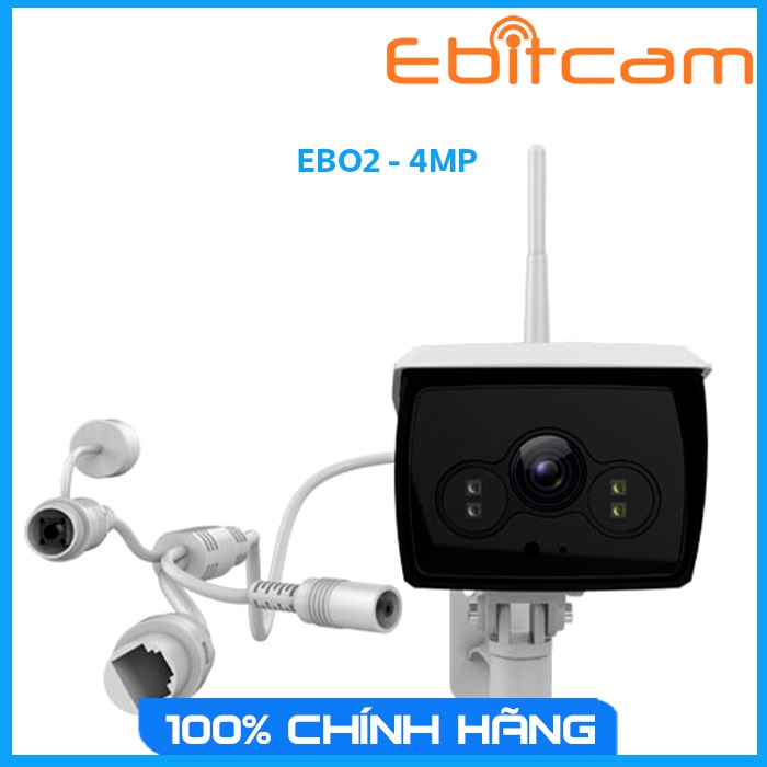 CAMERA IP WIFI NGOÀI TRỜI EBITCAM EBO2 4M độ phân giải 2K - đàm thoại 2 chiều - hỗ trợ thẻ nhớ lên 256G, hàng chính hãng