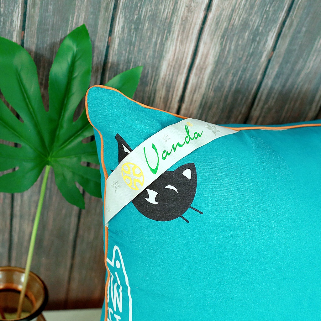 Ruột gối đầu VANDA bông gòn cao cấp mẫu mèo xanh