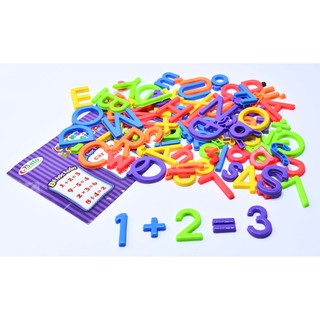 Bộ chữ cái và số tổng hợp có nam châm cho bé học chữ (dính vào bảng và tủ lạnh)