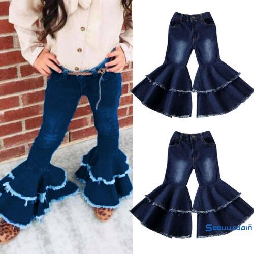 Quần Jeans Dài Ống Loe Cho Bé Gái (2-7 Tuổi)