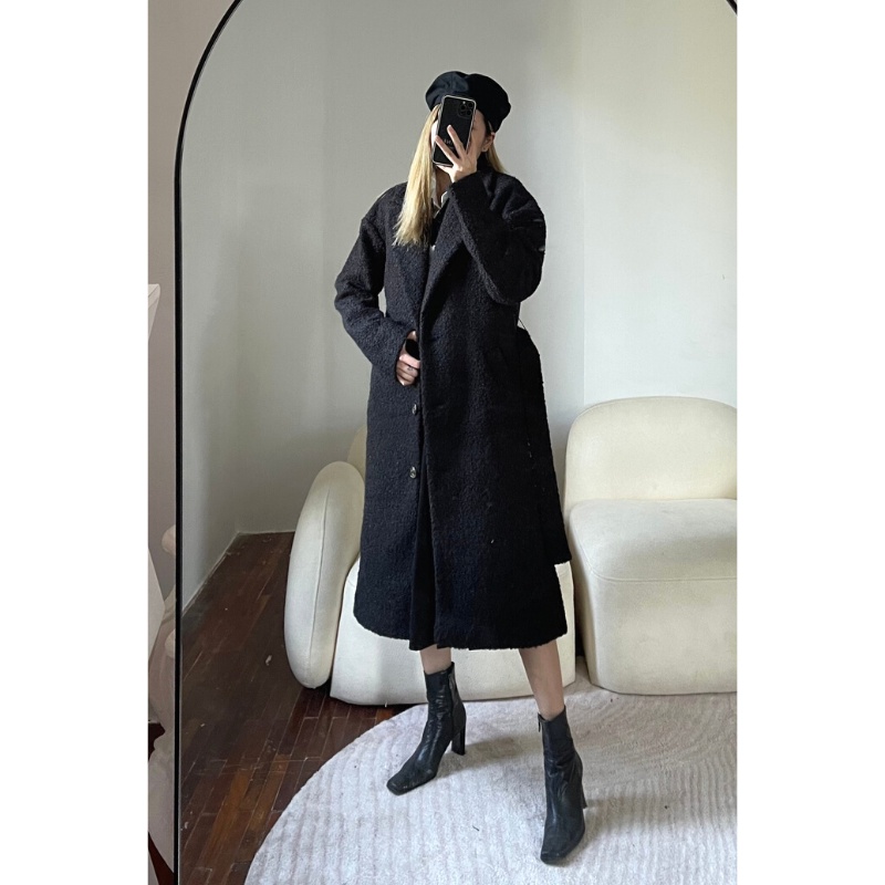 Áo khoác trench coat dáng dài qua gối Tocal Áo khoác dáng dài nữ Áo khoác dạ dáng dào- JAC008