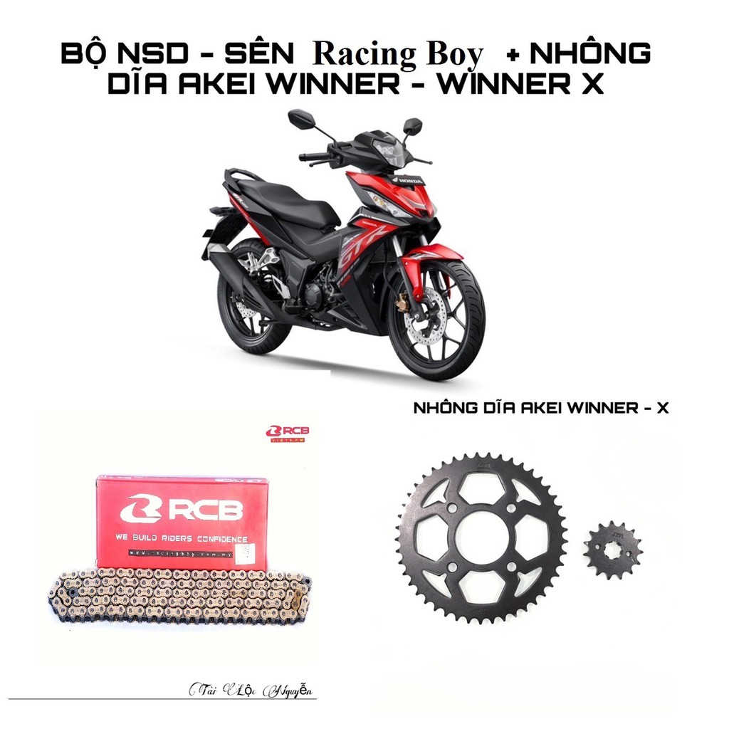 BỘ NSD WINNER/WINNER X - RAIDER FI - SÊN RACING BOY + NHÔNG DĨA AKEI