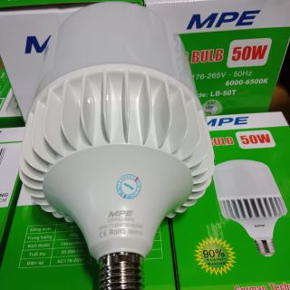 Bóng đèn Led búp trụ 50W MPE - Bóng đèn Led trụ 50W mpe thân nhôm đúc