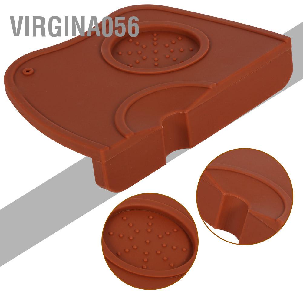 Virgina056 1x Anti-slip Espresso Coffee Tamper Tamping Holder Silicone Mat Pad Color / Black