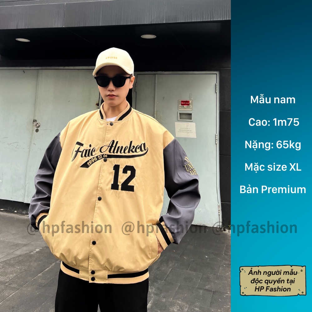 Áo bomber Varsity Jacket form rộng Faic 1996 vải dù cao cấp ❤️ Áo khoác bóng chày dáng Unisex nam nữ D11 - Happy Style