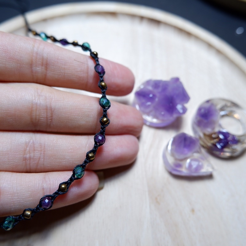 BLACK&LITTLE STONE : vòng tay handmade,thắt dây,thủ công phối pha lê, cườm