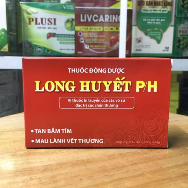 Viên uống Long Huyết PH giúp tan vết bầm tím, mau lành vết thương - Hộp 24 viên
