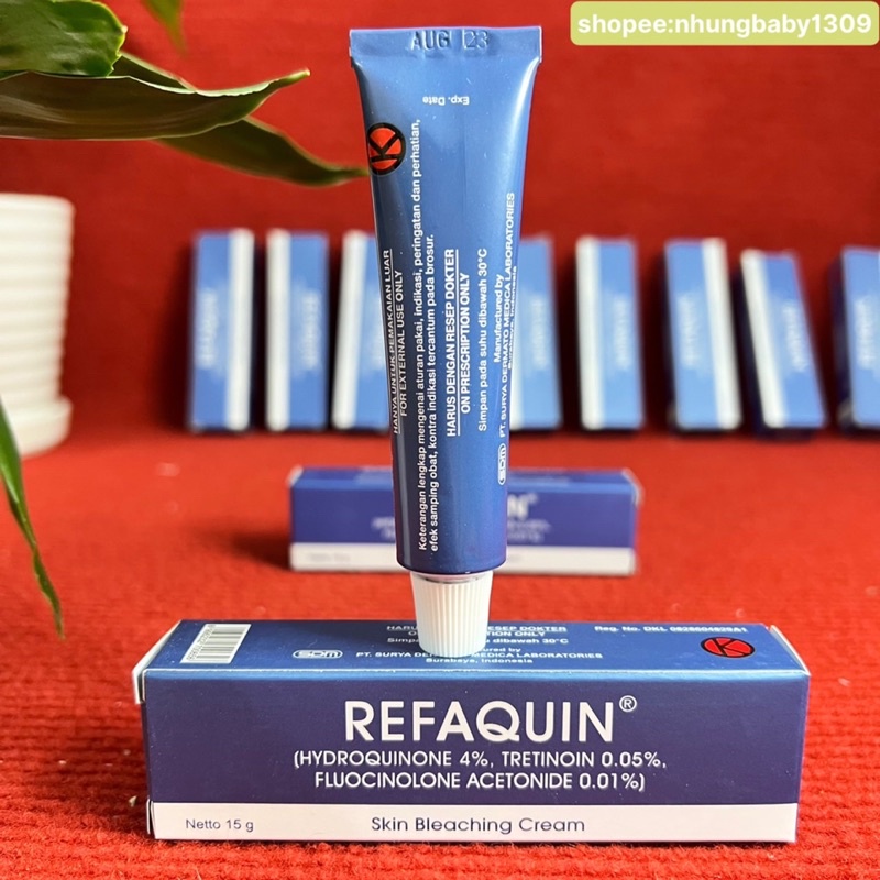 Kem Refaquin Hydroquinone 4% Tretinoin 0,05 % trắng các hắc sắc tố trên da.