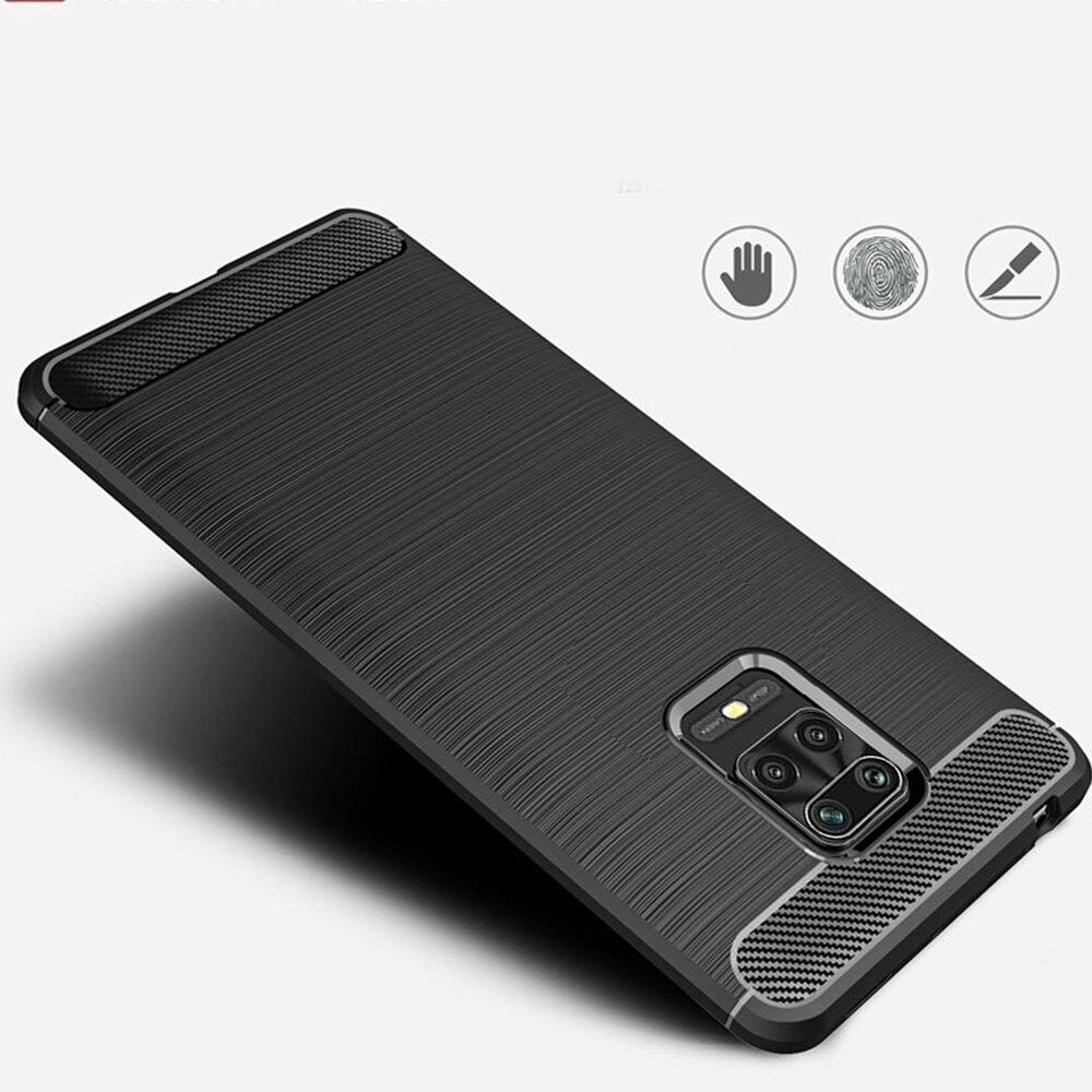 Ốp điện thoại TPU mềm sợi carbon chống sốc cho Xiaomi Redmi Note 9s Note 9 Pro