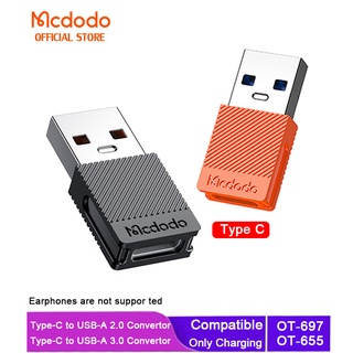 Đầu chuyển đổi MCDODO OT-697 OTG từ cổng type-C sang cổng USB-A 2.0 hỗ trợ sạc và truyền dữ liệu tiện lợi