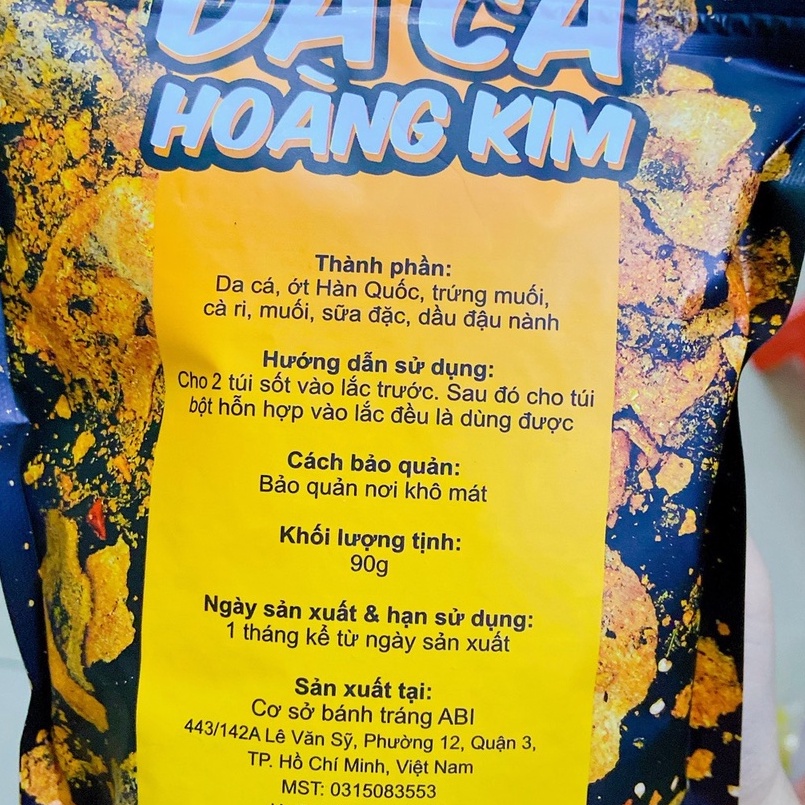 [OFFICIAL STORE] Da Cá Hoàng Kim Vị Trứng Muối ABI SNACK - Gói 100g