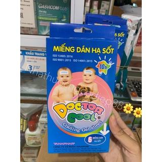 Miếng dán hạ sốt cho bé doctor cool tannaphar -hộp 6 miếng