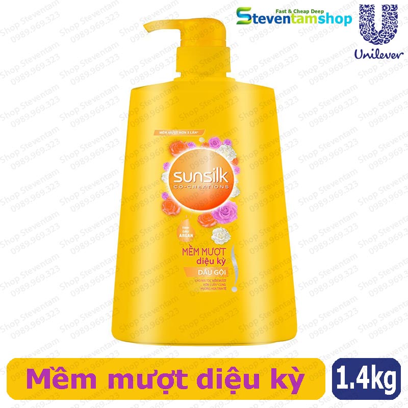 Dầu gội SUNSILK mềm mượt 1400g