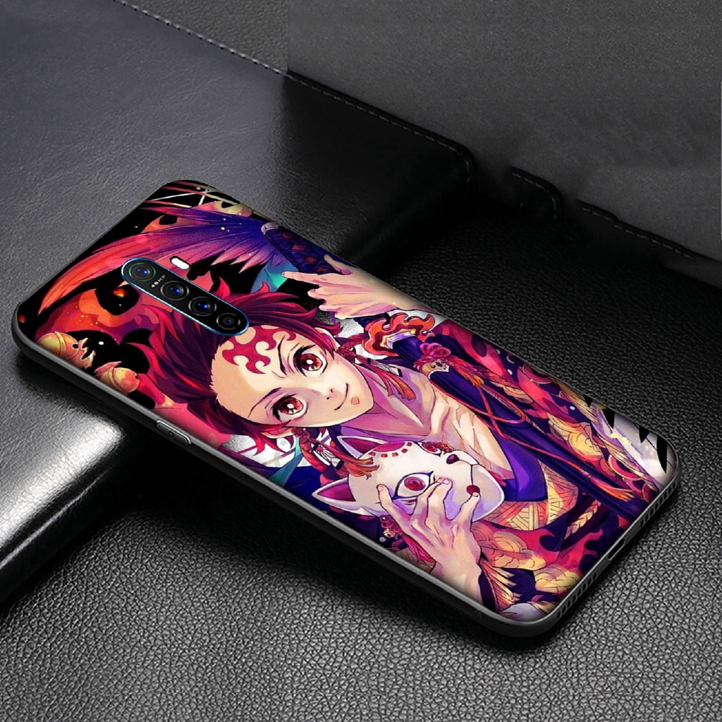 Ốp điện thoại dẻo viền đen in hình anime Kimetsu No Yaiba cho OPPO R17 R15 F9 PRO A7X A37 NEO 9 A39 A57 A83 A1 K3 K5