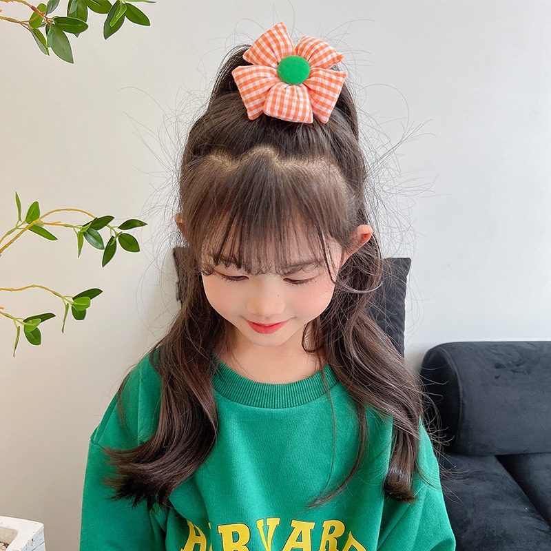 Kẹp tóc hình hoa, Dây buộc tóc co giãn đính hoa