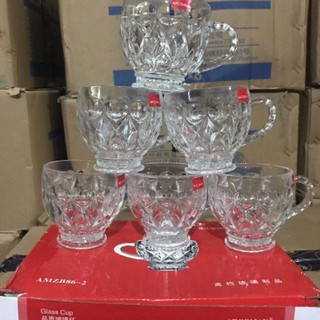Bộ 6 ly thủy tinh pha lê uống trà